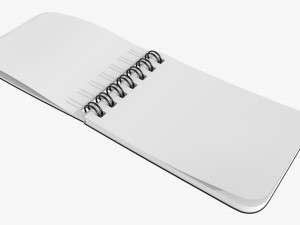 Notebook with spiral 04 opened Modèle 3D