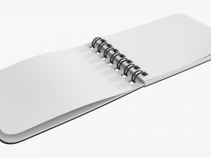 Notebook with spiral 04 opened Modèle 3D