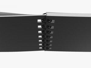 Notebook with spiral 04 opened Modèle 3D