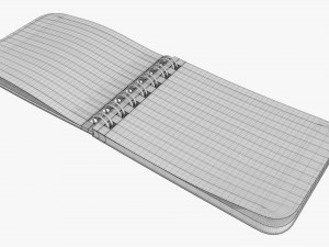 Notebook with spiral 04 opened Modèle 3D