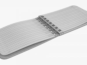 Notebook with spiral 04 opened Modèle 3D