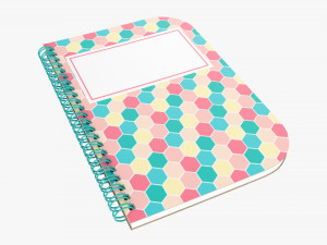 Notebook with spiral 05 3D Model