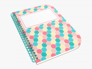 Notebook with spiral 05 Modelo 3D