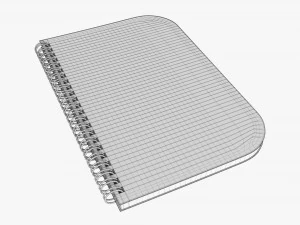 Notebook with spiral 05 3D Model