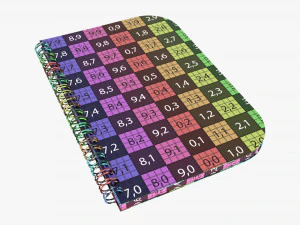 Notebook with spiral 05 3D Model