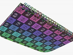 Notebook with spiral 05 3D Model