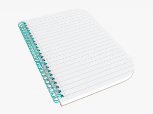 Notebook with spiral 05 flipped Modelo 3D