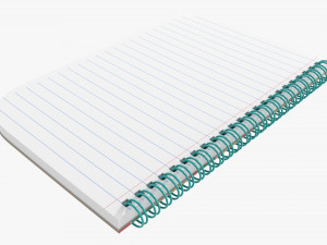 Notebook with spiral 05 flipped 3D Model