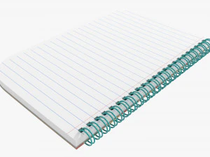 Notebook with spiral 05 flipped 3D Model