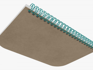 Notebook with spiral 05 flipped 3D Model
