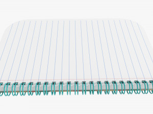 Notebook with spiral 05 flipped 3D Model