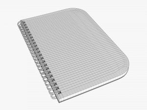 Notebook with spiral 05 flipped 3D Model