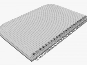 Notebook with spiral 05 flipped 3D Model