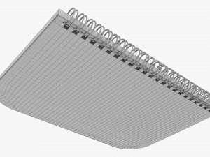 Notebook with spiral 05 flipped 3D Model