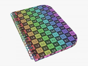 Notebook with spiral 05 flipped 3D Model