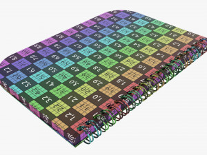 Notebook with spiral 05 flipped 3D Model