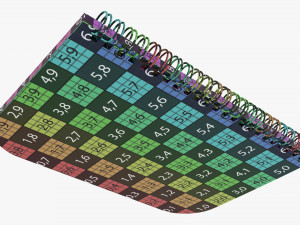Notebook with spiral 05 flipped 3D Model