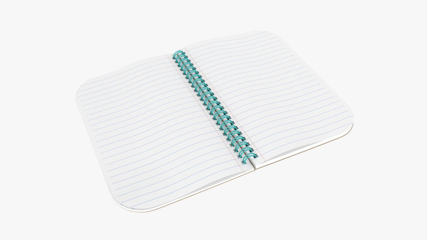 Notebook with spiral 05 opened 3D Model .c4d .max .obj .3ds .fbx .stl .blend 