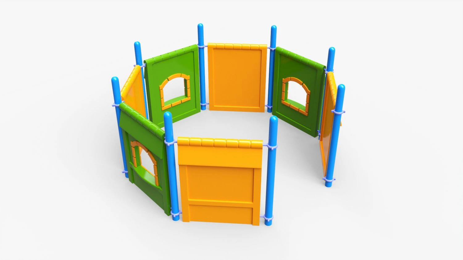 Outdoor kids playground 01 3D Model .c4d .max .obj .3ds .fbx .stl .blend