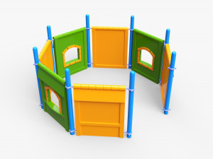 Outdoor kids playground 01 3D Model