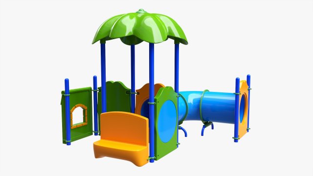 Outdoor kids playground 02 3D 模型 .c4d .max .obj .3ds .fbx .stl .blend 