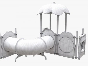 Outdoor kids playground 02 3D Model