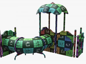 Outdoor kids playground 02 3D Model