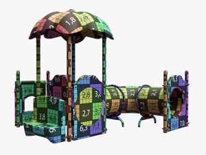 Outdoor kids playground 02 3D Model