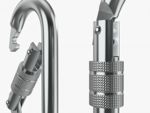 Oval shape climbing carabiners 3D 모델