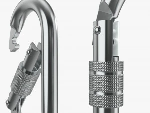 Oval shape climbing carabiners 3D Model