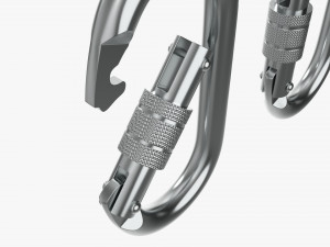 Oval shape climbing carabiners 3D 모델