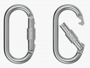 Oval shape climbing carabiners 3D 모델