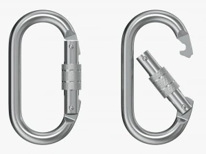 Oval shape climbing carabiners 3D Model