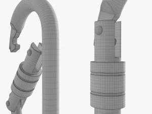 Oval shape climbing carabiners 3D Model