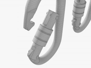Oval shape climbing carabiners 3D Model