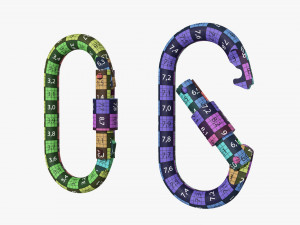 Oval shape climbing carabiners 3D 모델