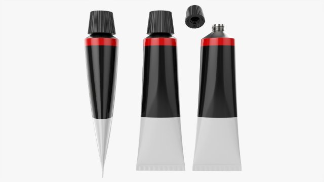 Paint tin tube 01 3D मॉडल .c4d .max .obj .3ds .fbx .stl .blend 