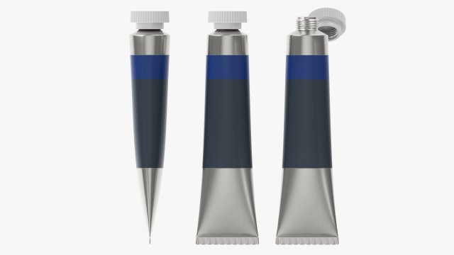 Paint tin tube 02 3D मॉडल .c4d .max .obj .3ds .fbx .stl .blend 