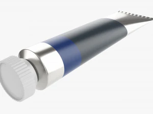 Paint tin tube 02 3D Model