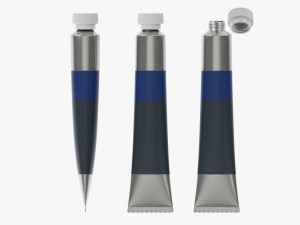 Paint tin tube 02 small Model 3D