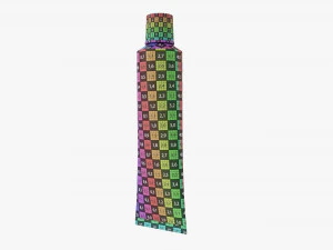 Paint tin tube 03 3D Model