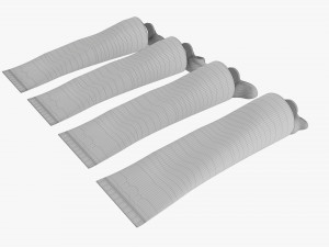 Paint tin tubes opened 3D मॉडल