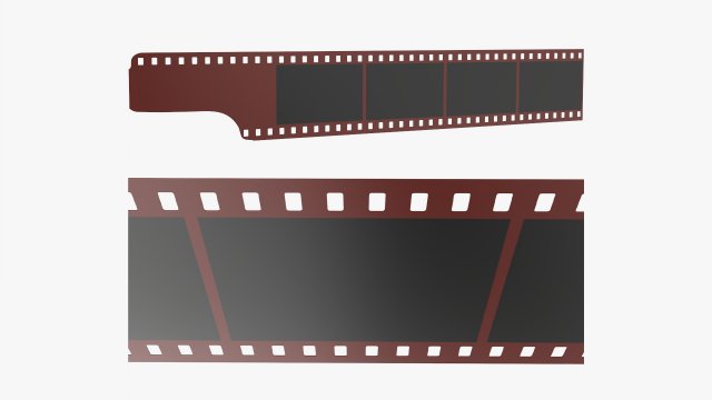Photographic film mockup 03 3D Model .c4d .max .obj .3ds .fbx .stl .blend 
