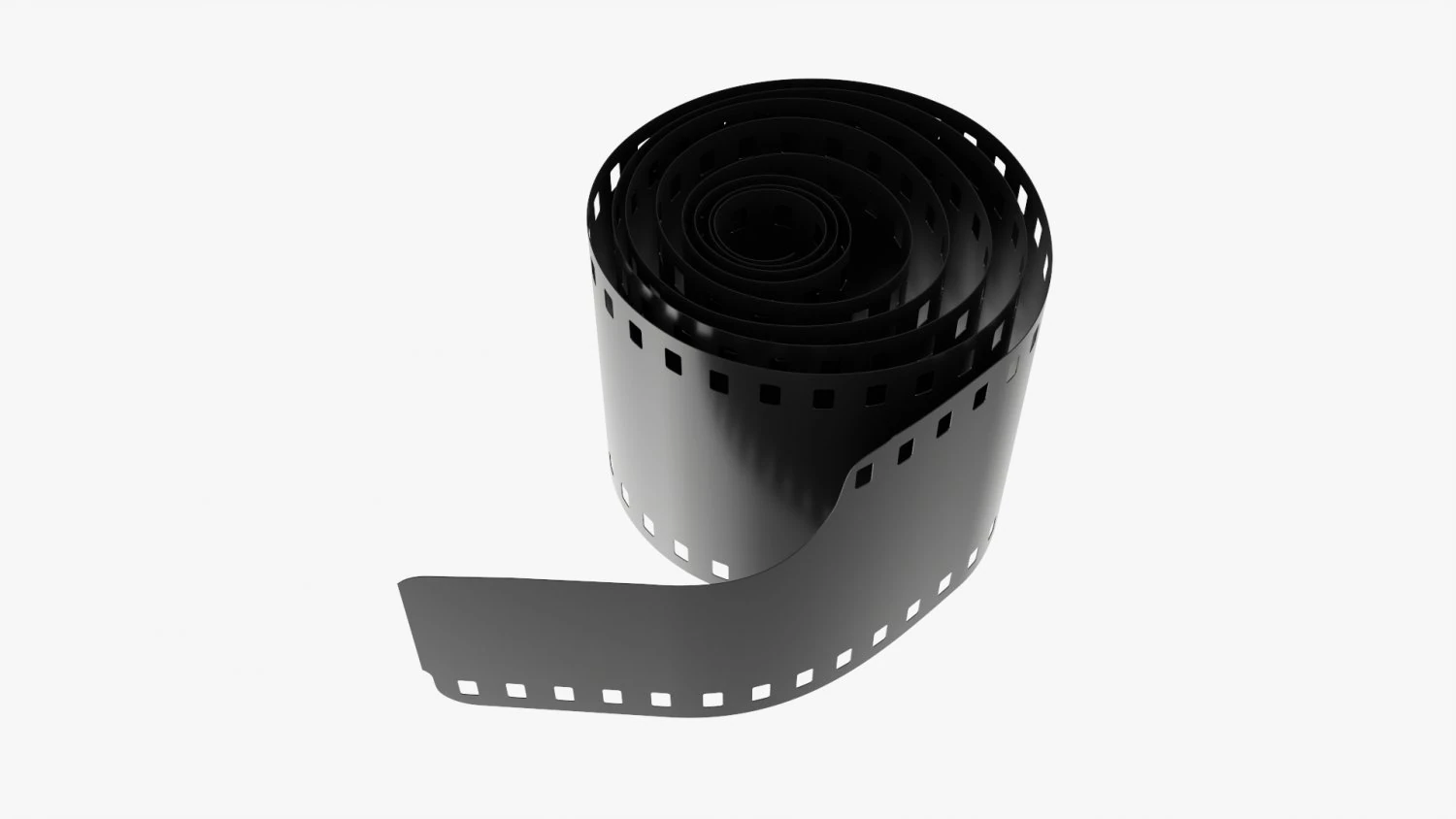 Photographic film roll small 3D Model .c4d .max .obj .3ds .fbx .stl .blend 