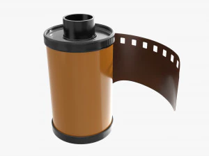 Photographic film with cassette 3D Model