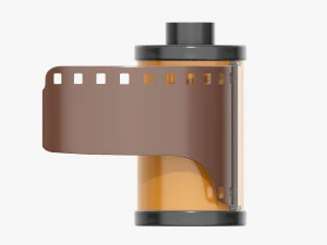 Photographic film with cassette 3D Model