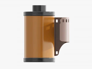 Photographic film with cassette 3D Model