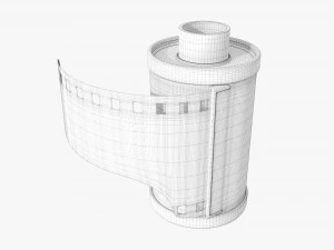 Photographic film with cassette 3D Model