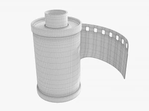 Photographic film with cassette 3D Model