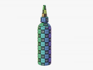 Plastic bottle mockup 01 3D Model